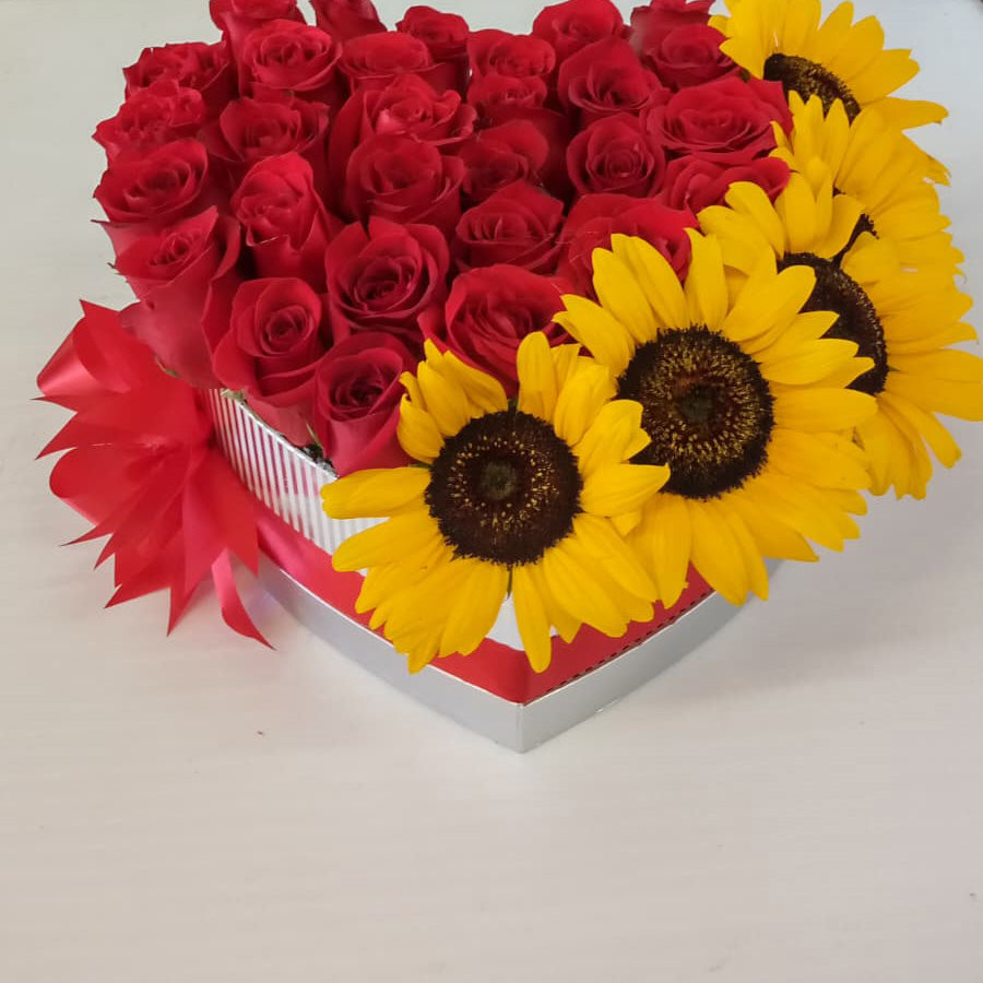 Heart Design - Red & Yellow