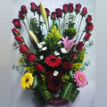 Heart Elegance Colors with Red Roses